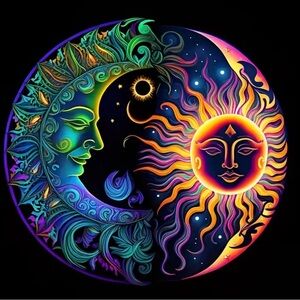 Colorful Sun and Moon Diamond Painting Kit